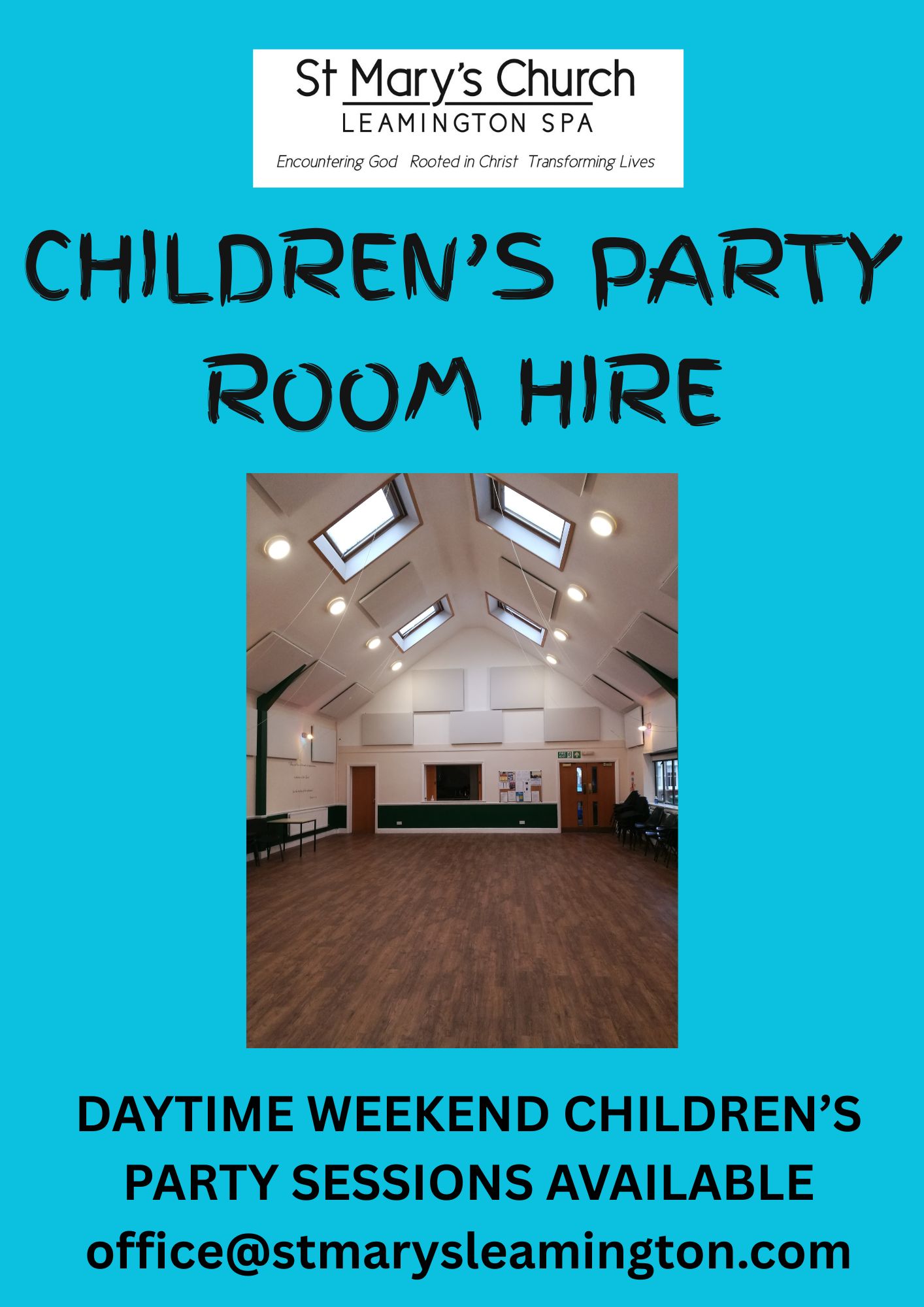 Party bookings poster